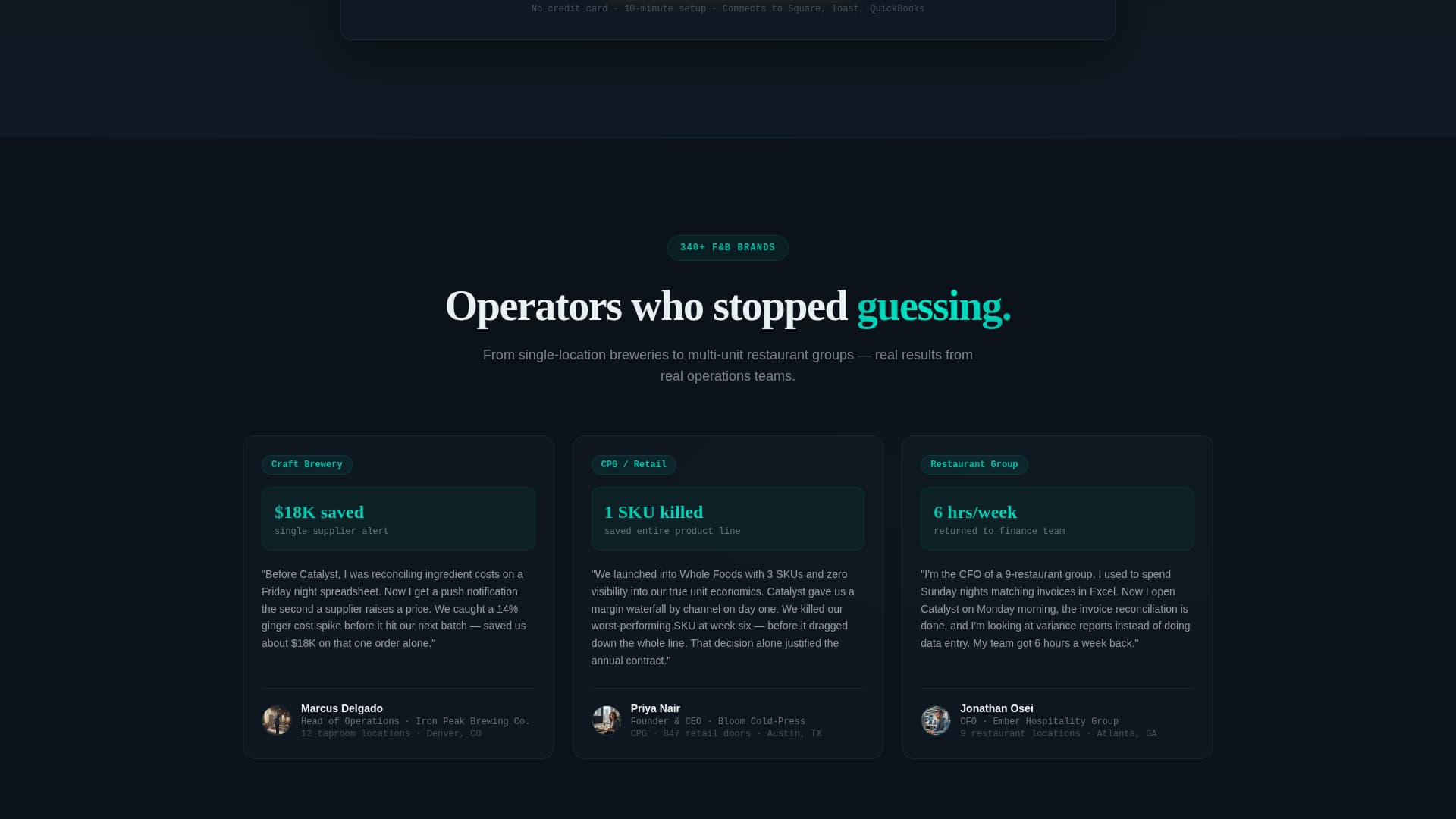 Catalyst - Powerful Food & Beverage Landing Page Template