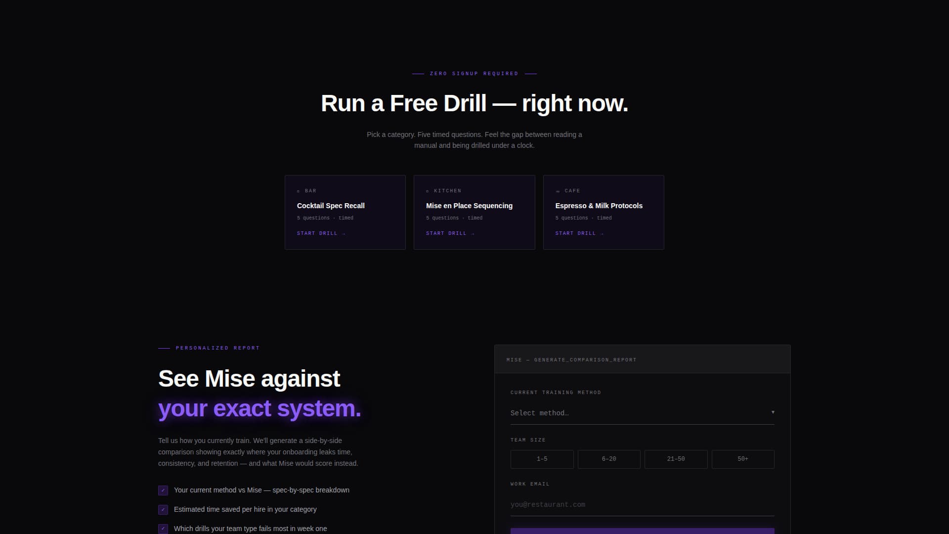 Mise - High Performance Food and Beverage Landing Page Template