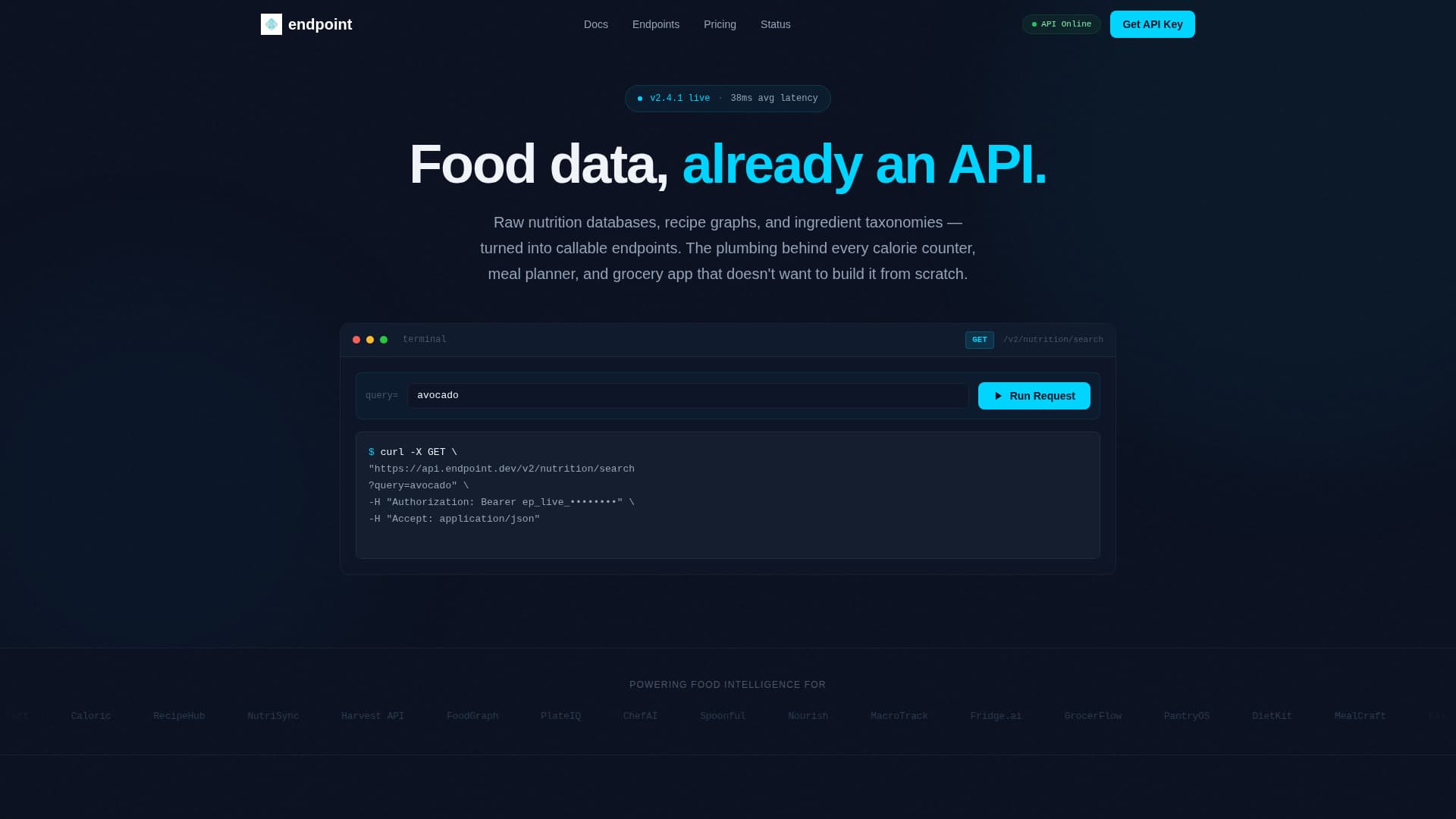 Endpoint - Powerful Foodtech Landing Page Template