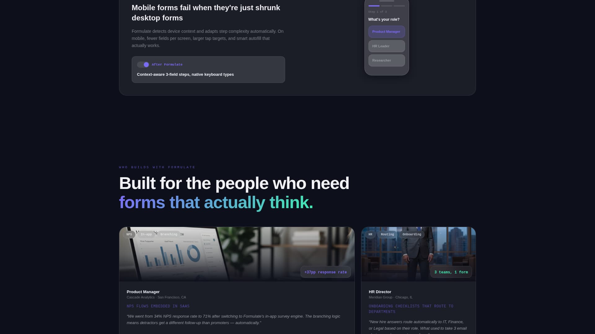 Formulate - Intelligent Form Builder Landing Page Template