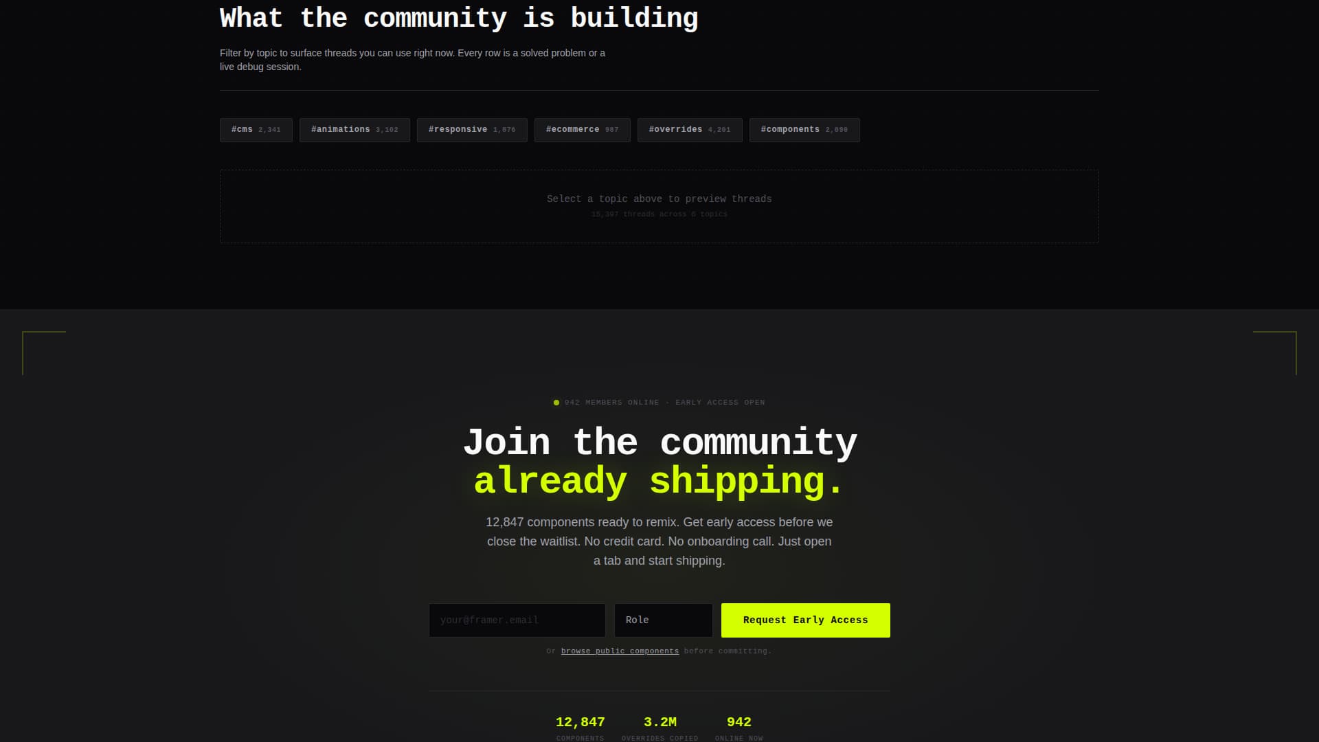 Forum - High Velocity Framer Landing Page Template