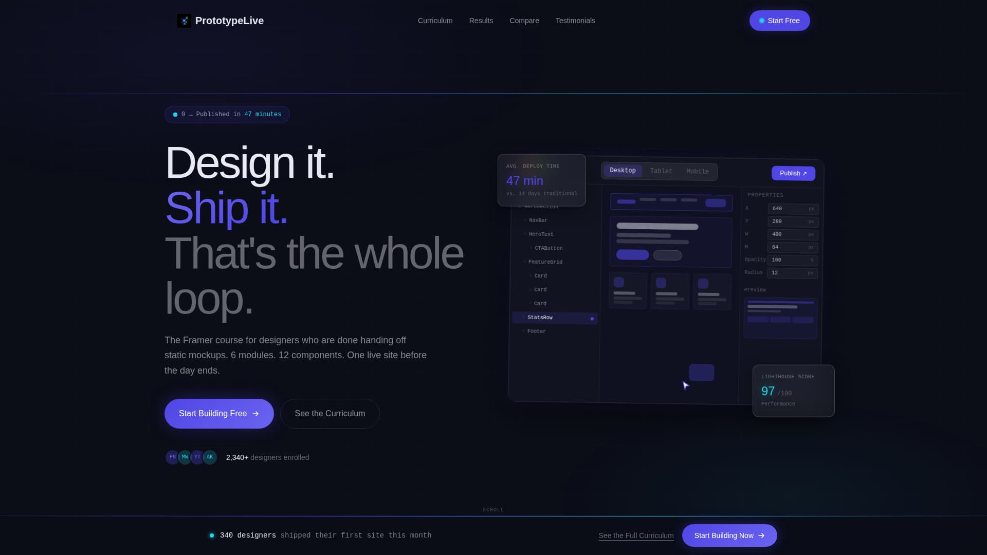 Prototype - Powerful Framer Landing Page Template