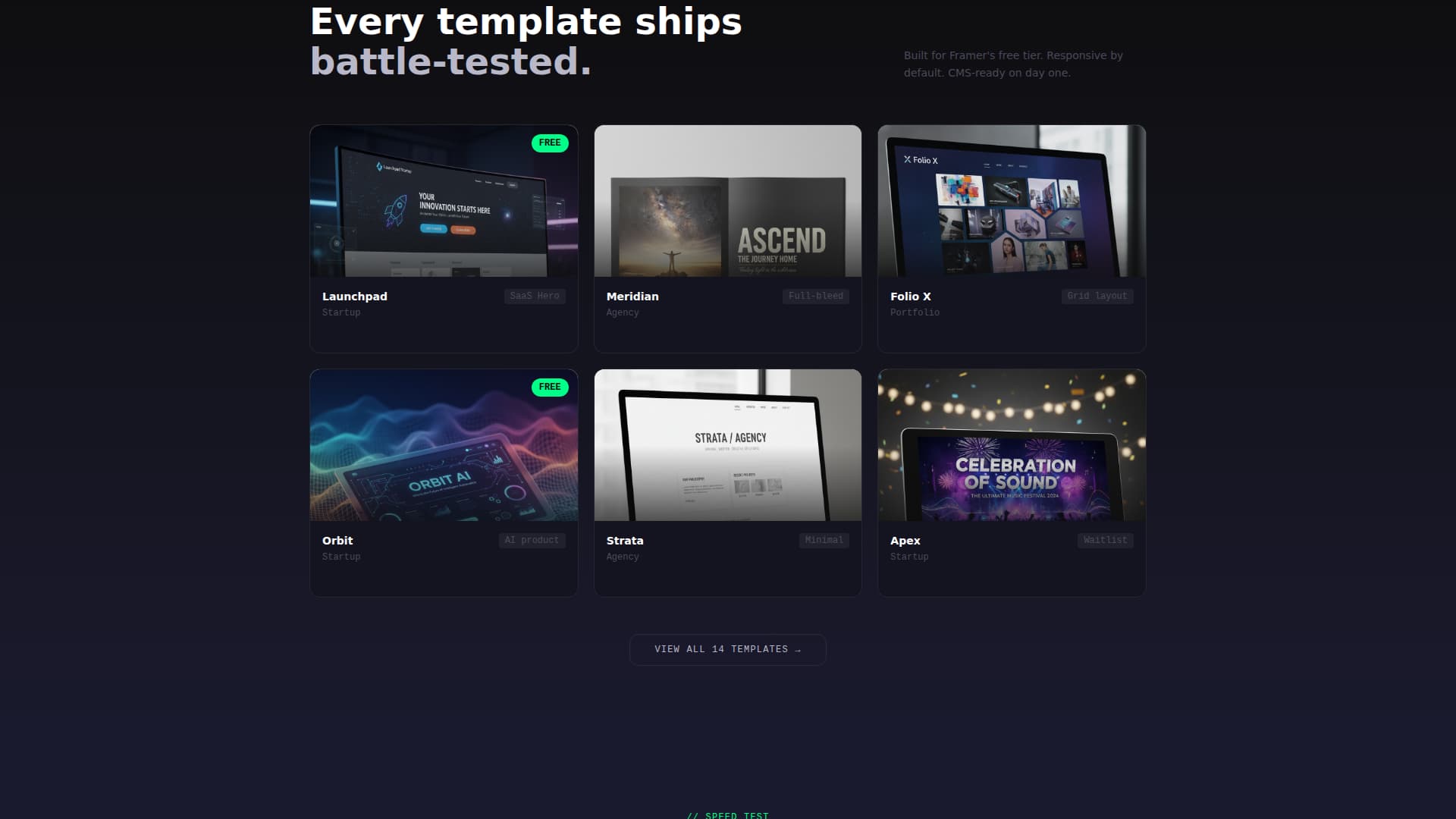 Velocity - High Impact Framer Landing Page Template