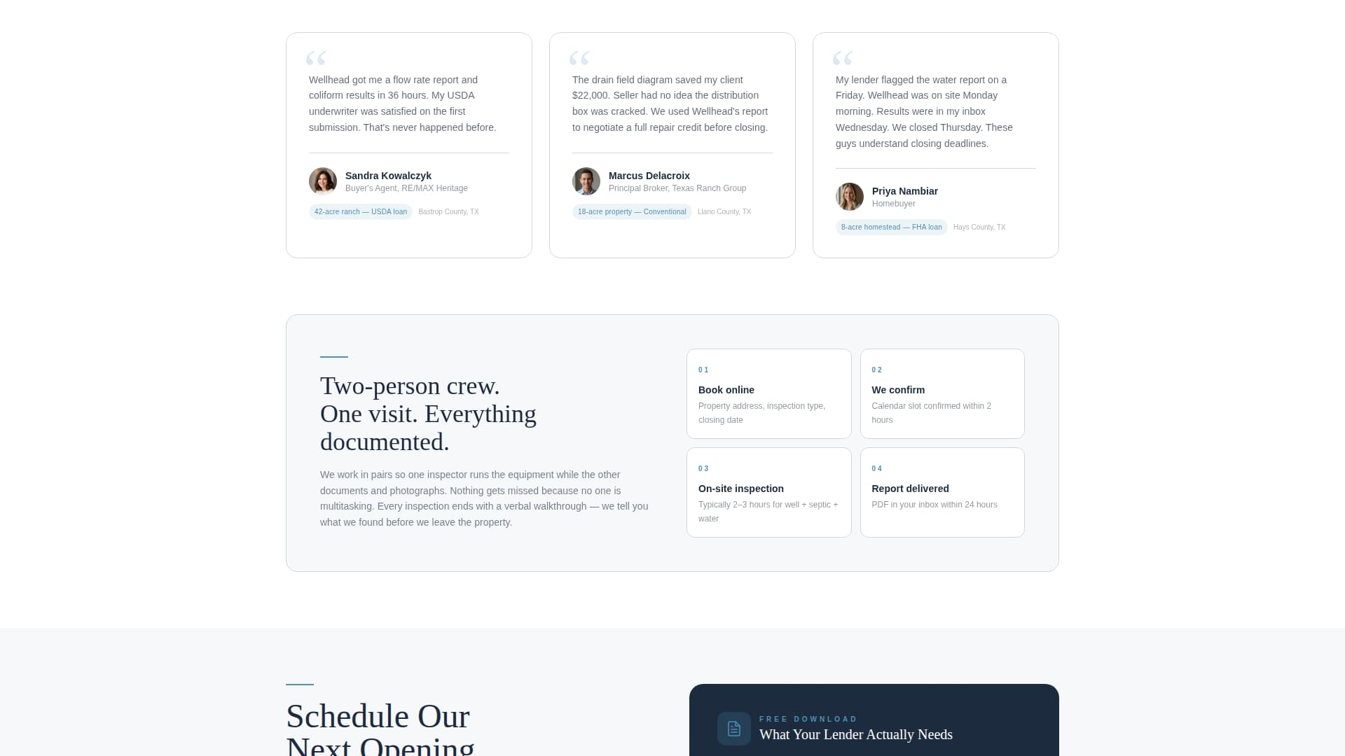Wellhead - Trusted Inspection Landing Page Template