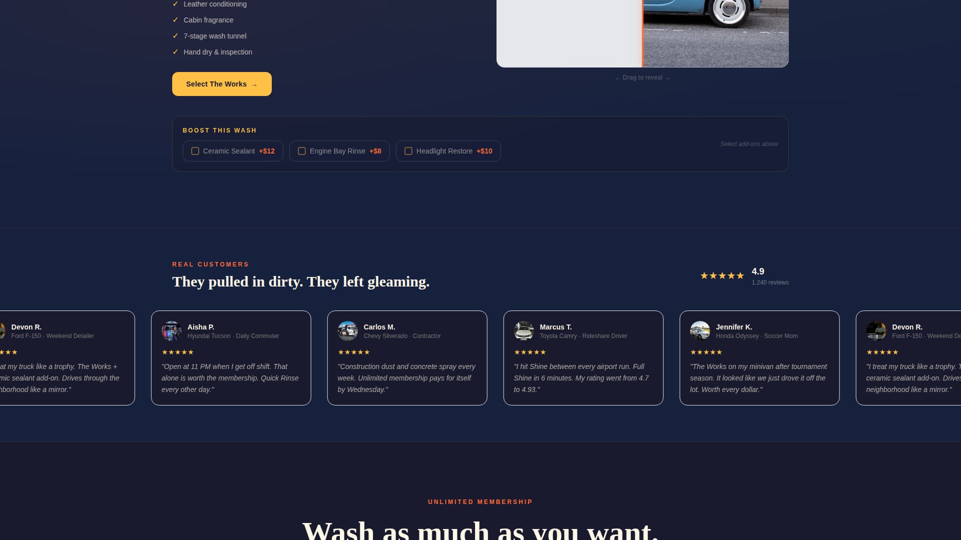 Shine - Radiant Carwash Landing Page Template