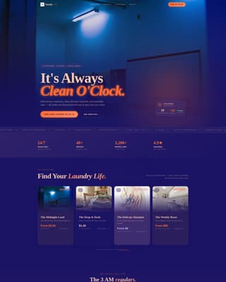 Tumble - Vibrant Laundromat Landing Page Template