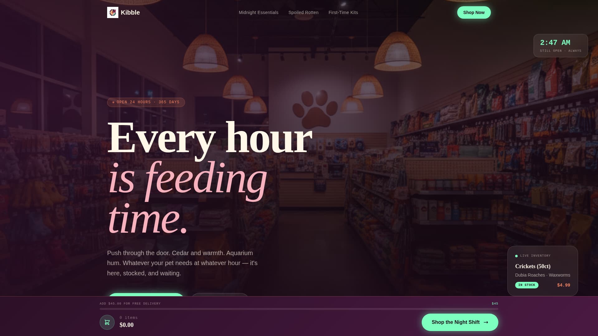 Kibble - Irresistible Petshop Landing Page Template