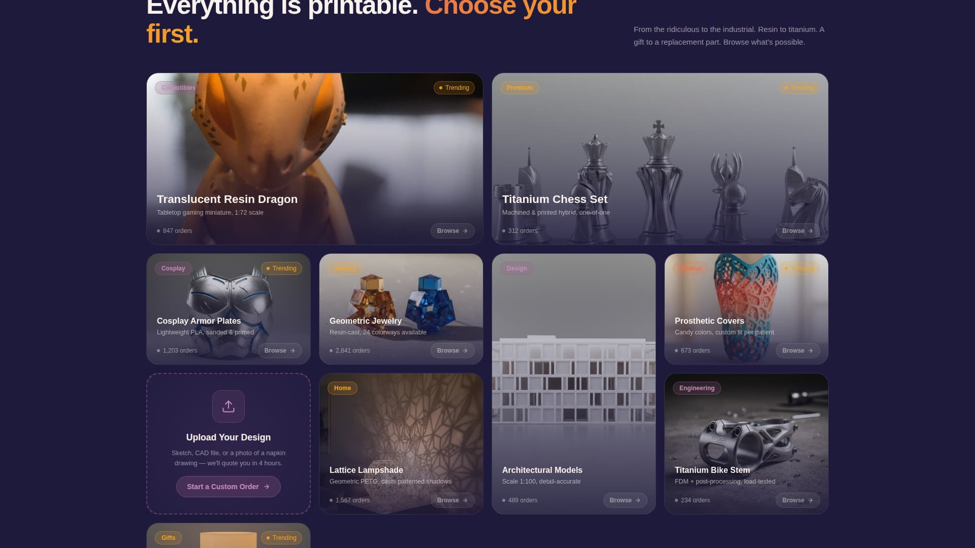 Forge - Custom 3D Marketplace Landing Page Template