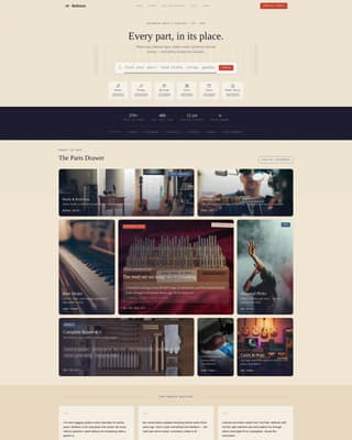 Bellows - Curated Accordionparts Landing Page Template