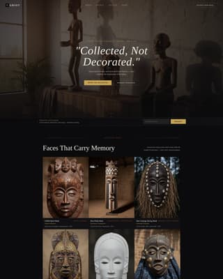 Griot - Curated Africanart Landing Page Template