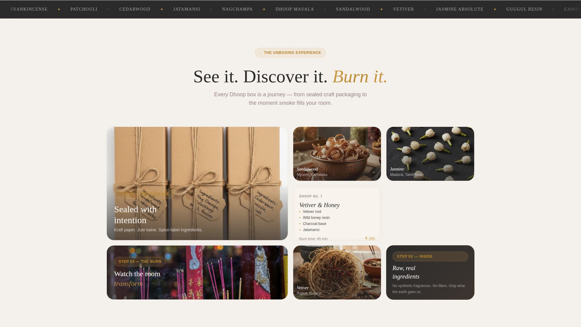Dhoop - Aromatic Incense Landing Page Template