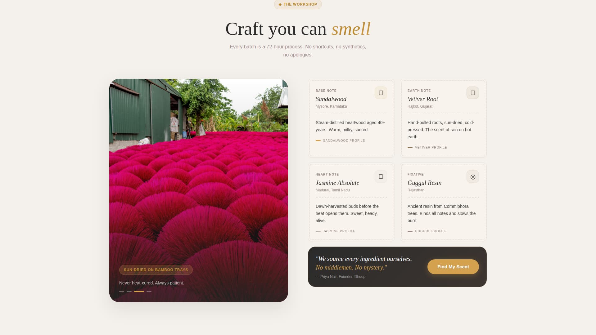 Dhoop - Aromatic Incense Landing Page Template