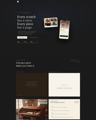 Patina - Curated Antiquefurniture Landing Page Template