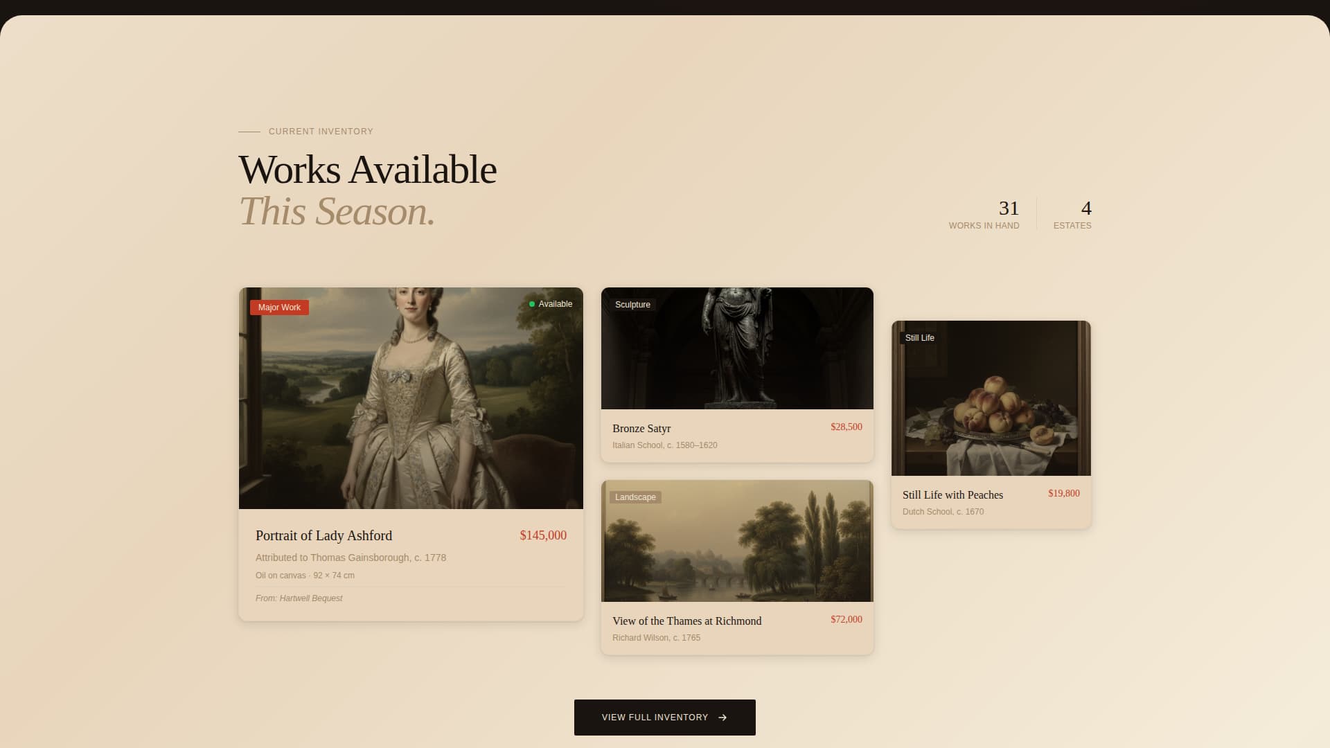 Provenance - Timeless Antiqueart Landing Page Template