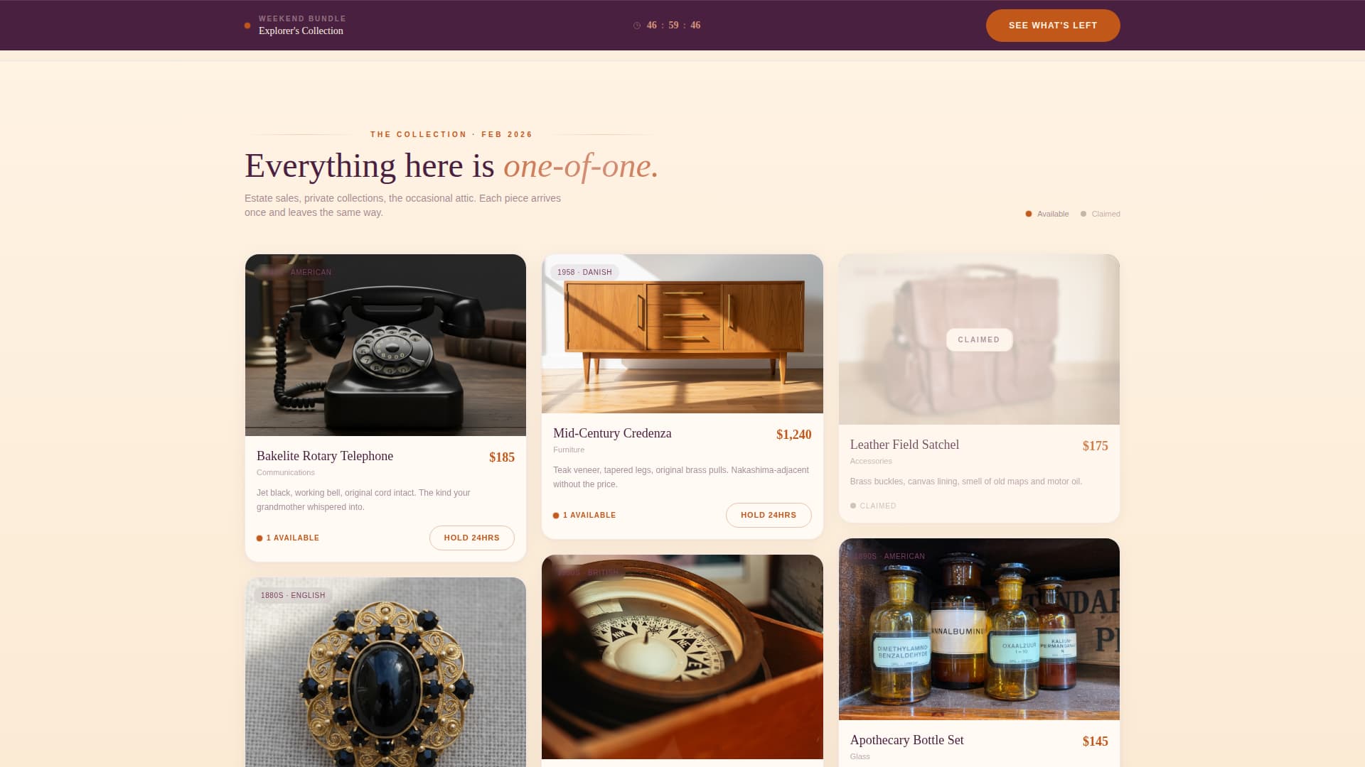 Patina - Nostalgic Antique Landing Page Template