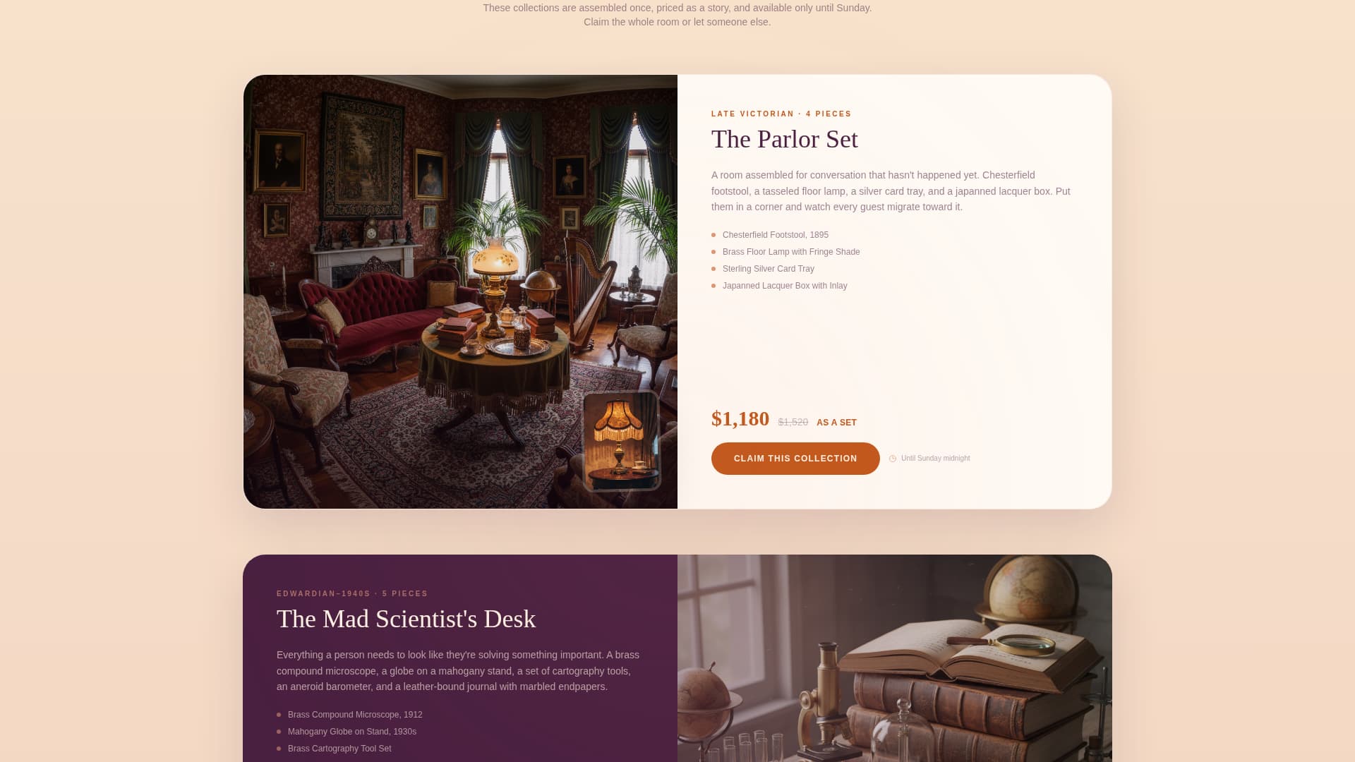 Patina - Nostalgic Antique Landing Page Template