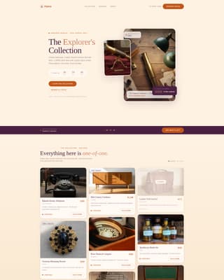 Patina - Nostalgic Antique Landing Page Template