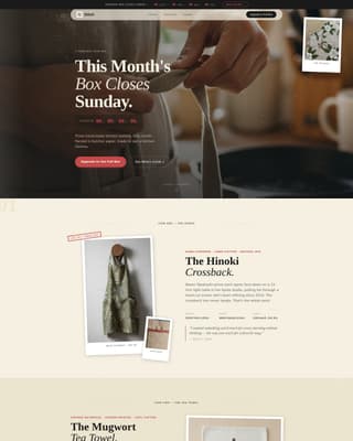 Stitch - Artisan Kitchentextiles Landing Page Template