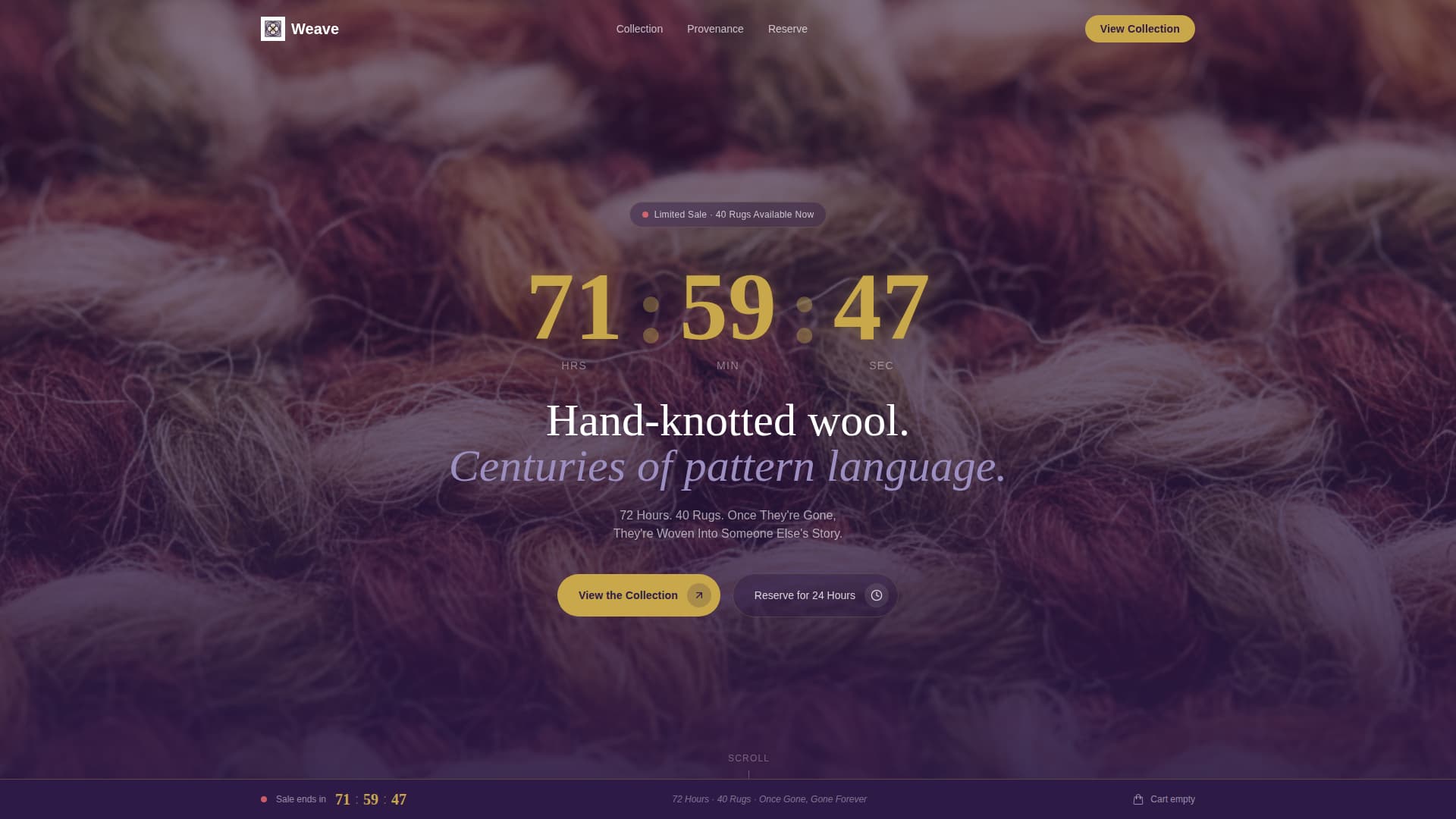 Weave - Timeless Rug Landing Page Template