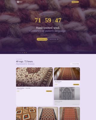 Weave - Timeless Rug Landing Page Template