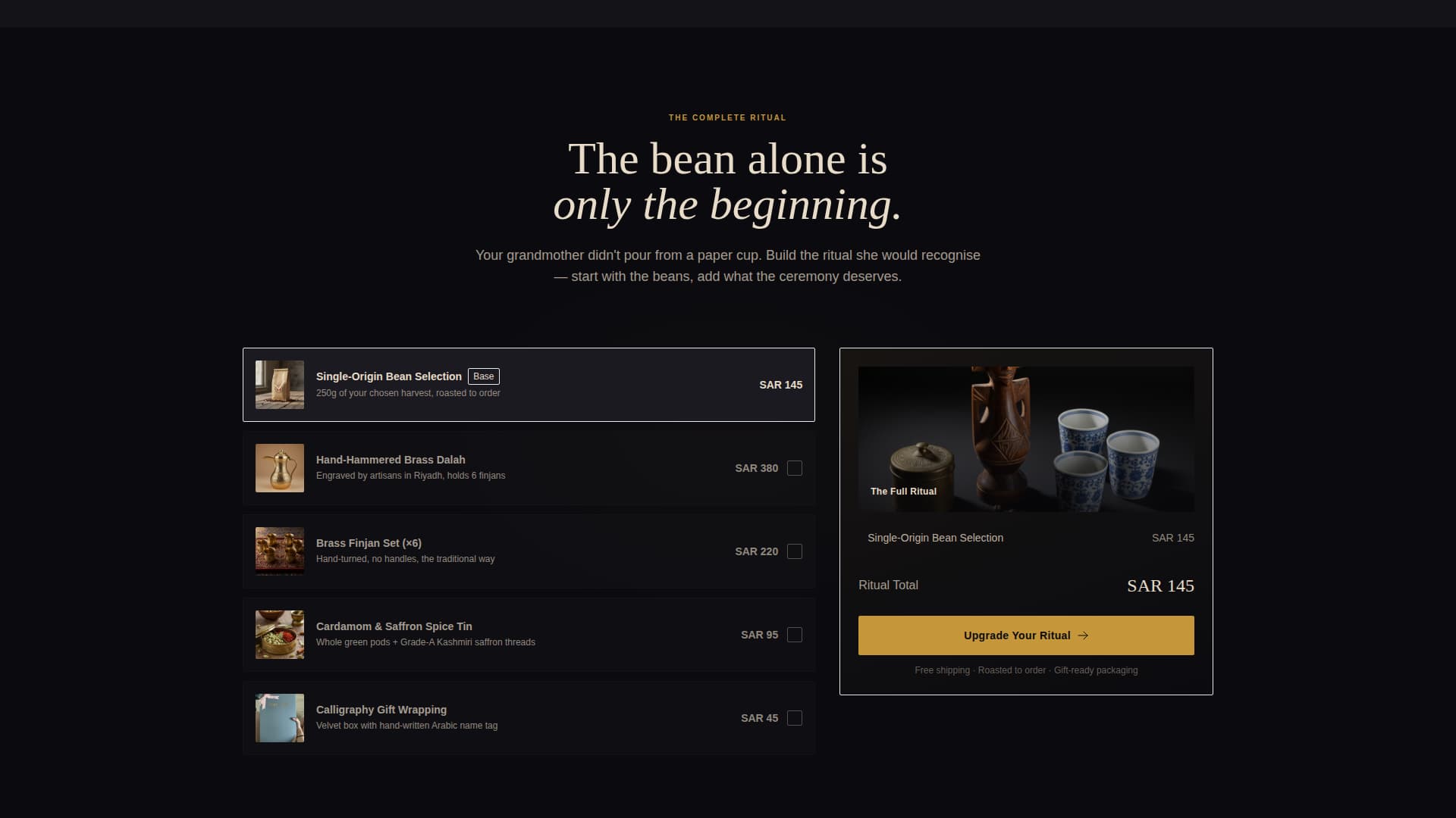 Dalah - Ceremonial Coffee Landing Page Template