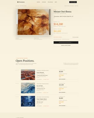 Provenance - Curated Artadvisory Landing Page Template