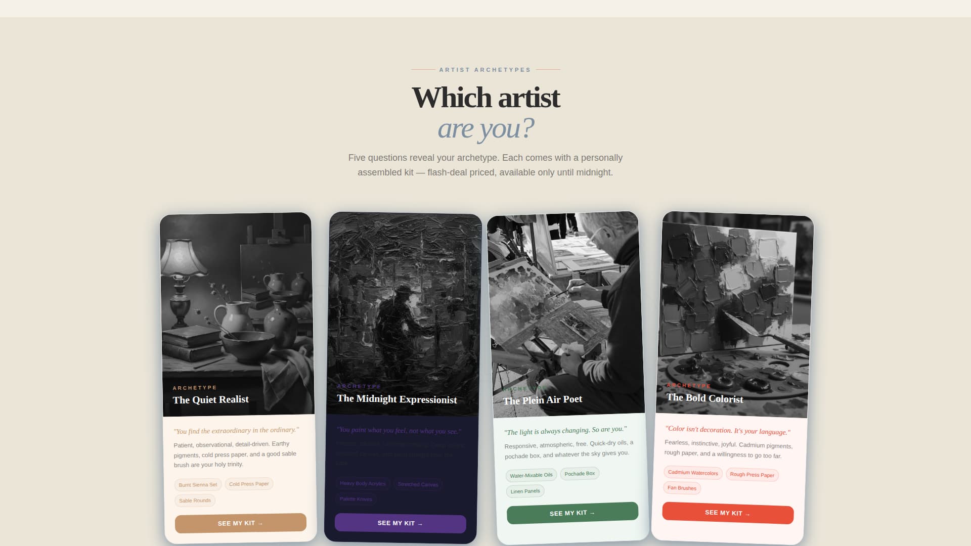 Palette — Curated Art Supplies Landing Page Template