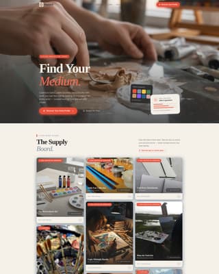 Palette — Curated Art Supplies Landing Page Template