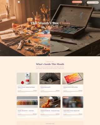 Pigment - Vibrant Artsupply Landing Page Template