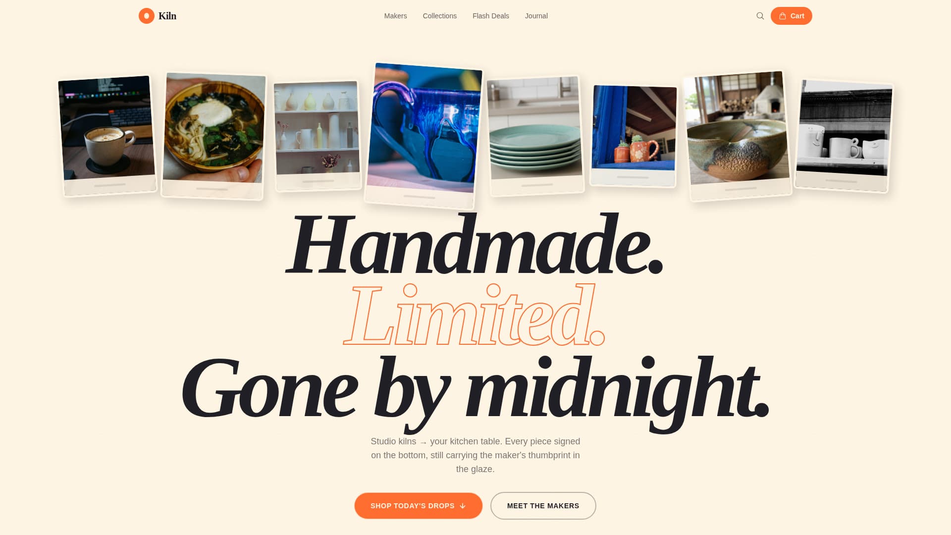 Kiln - Handcrafted Ceramics Landing Page Template