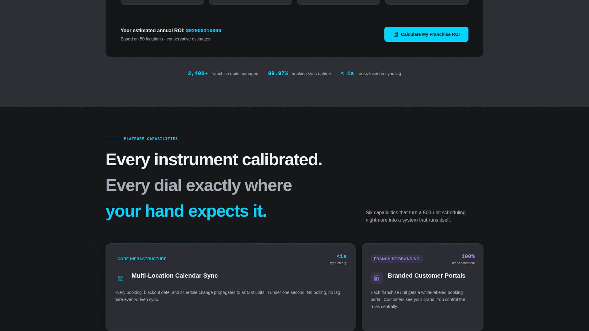 FranchiseCommand - Powerful Booking Landing Page Template
