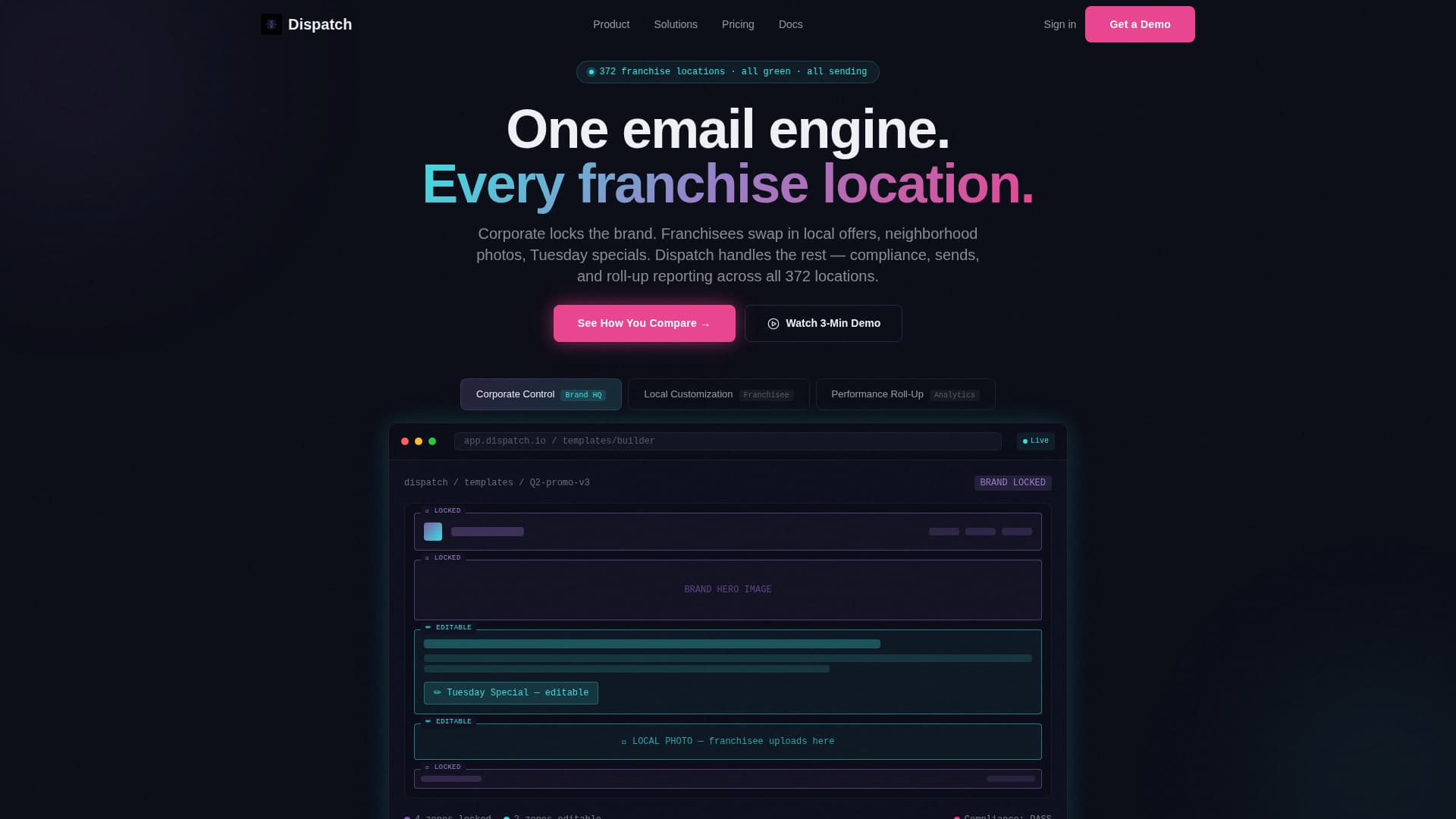 Franchise - Modern Email Landing Page Template