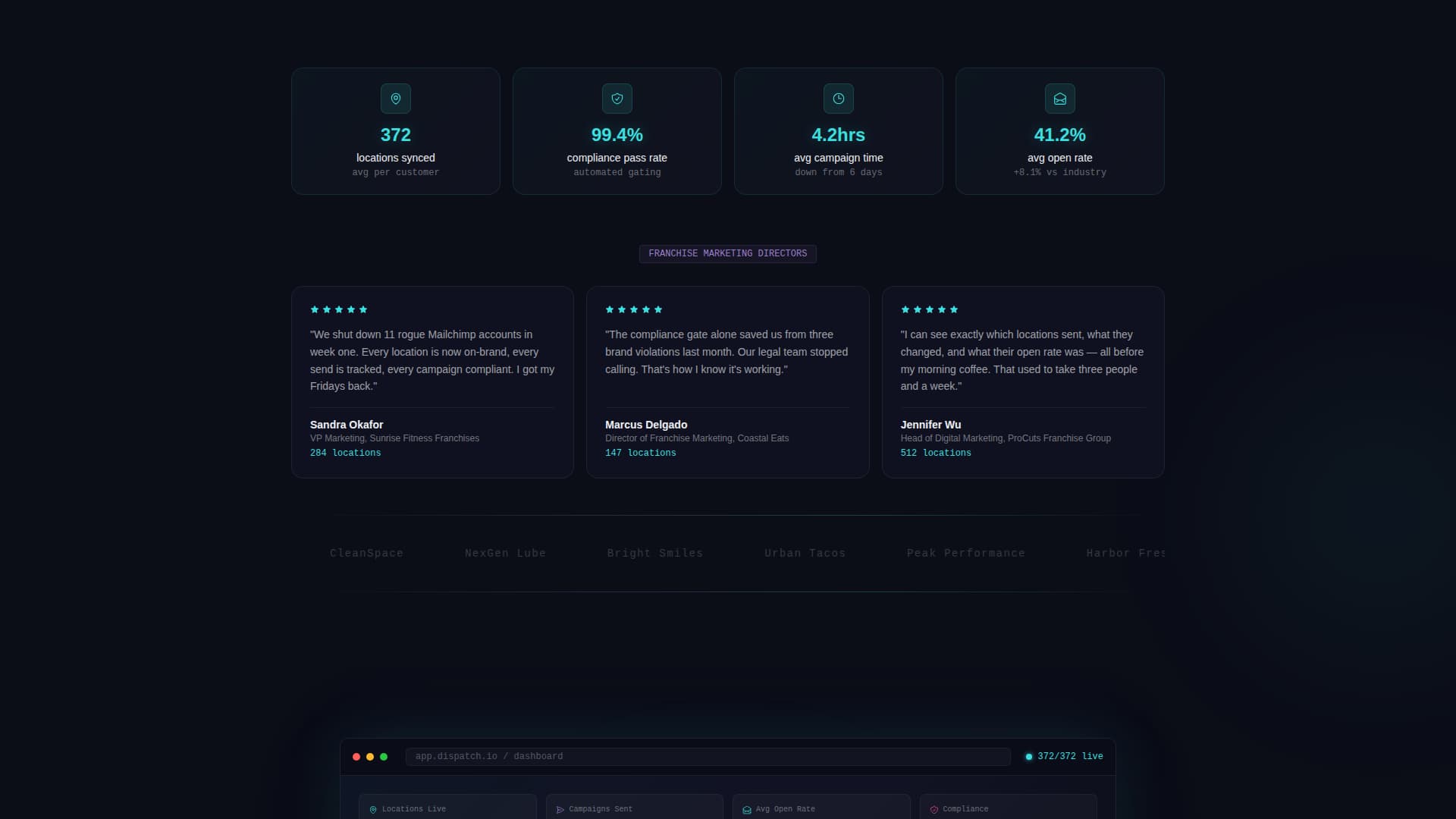 Franchise - Modern Email Landing Page Template