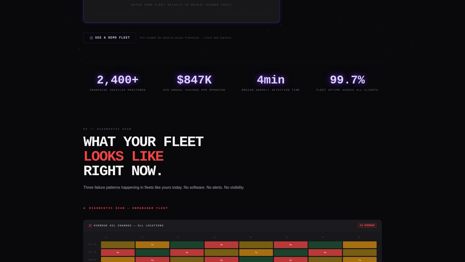 Fleet - Powerful Franchise Fleet Landing Page Template