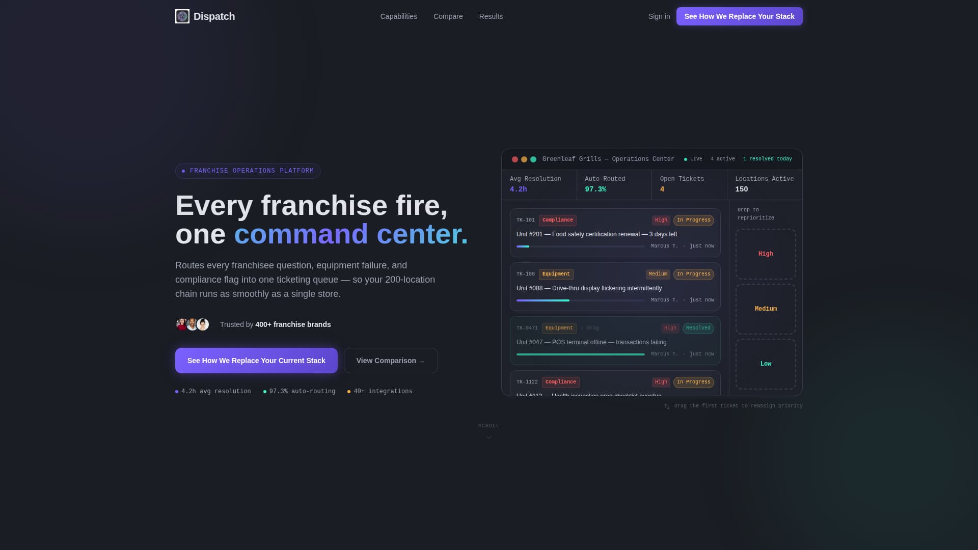 Nexus — Smart Franchise Network Landing Page Template
