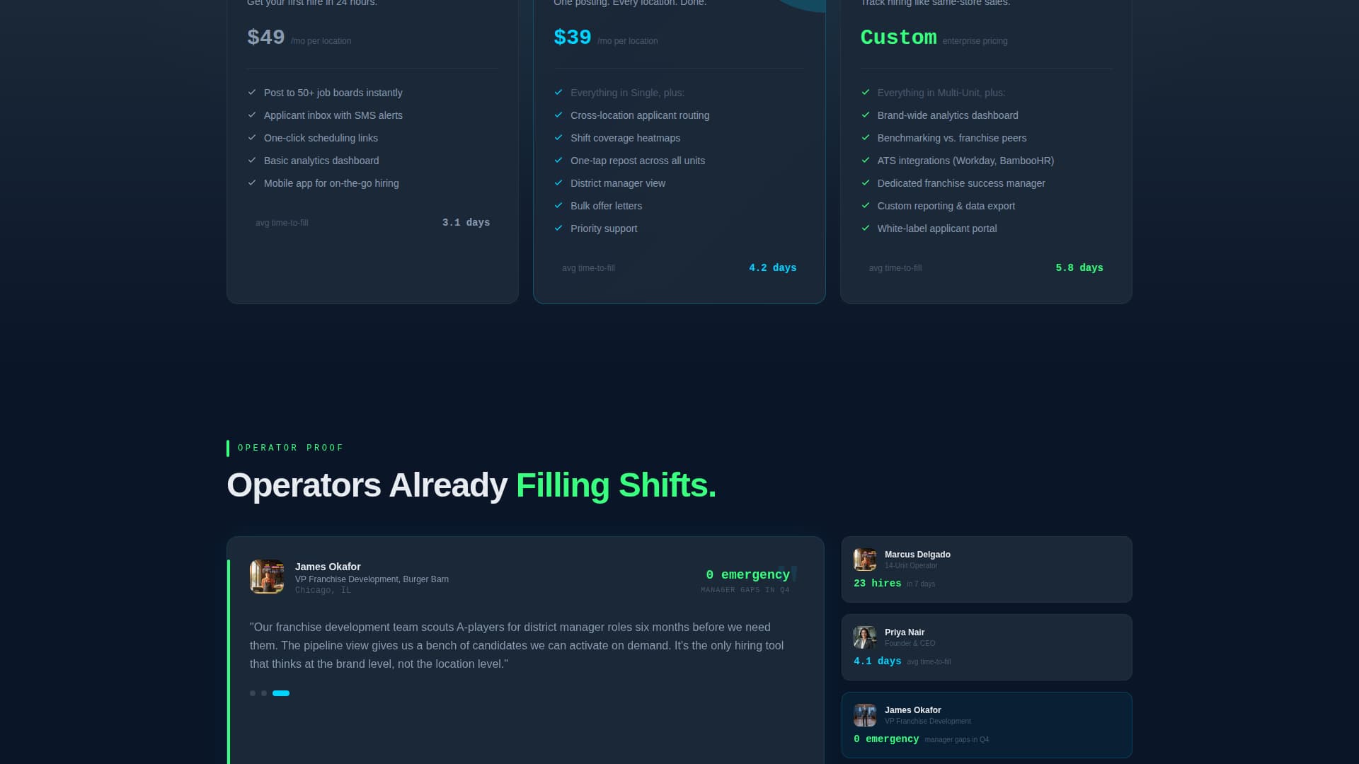 FranchiseBoard - Powerful Hiring Landing Page Template