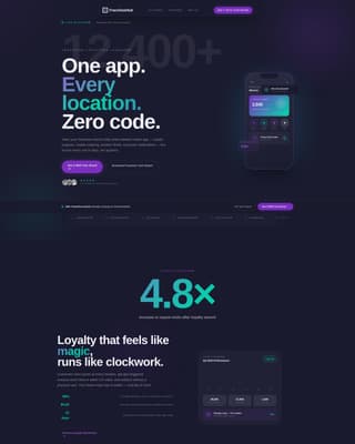 Franchise Hub - Powerful Mobile App Landing Page Template