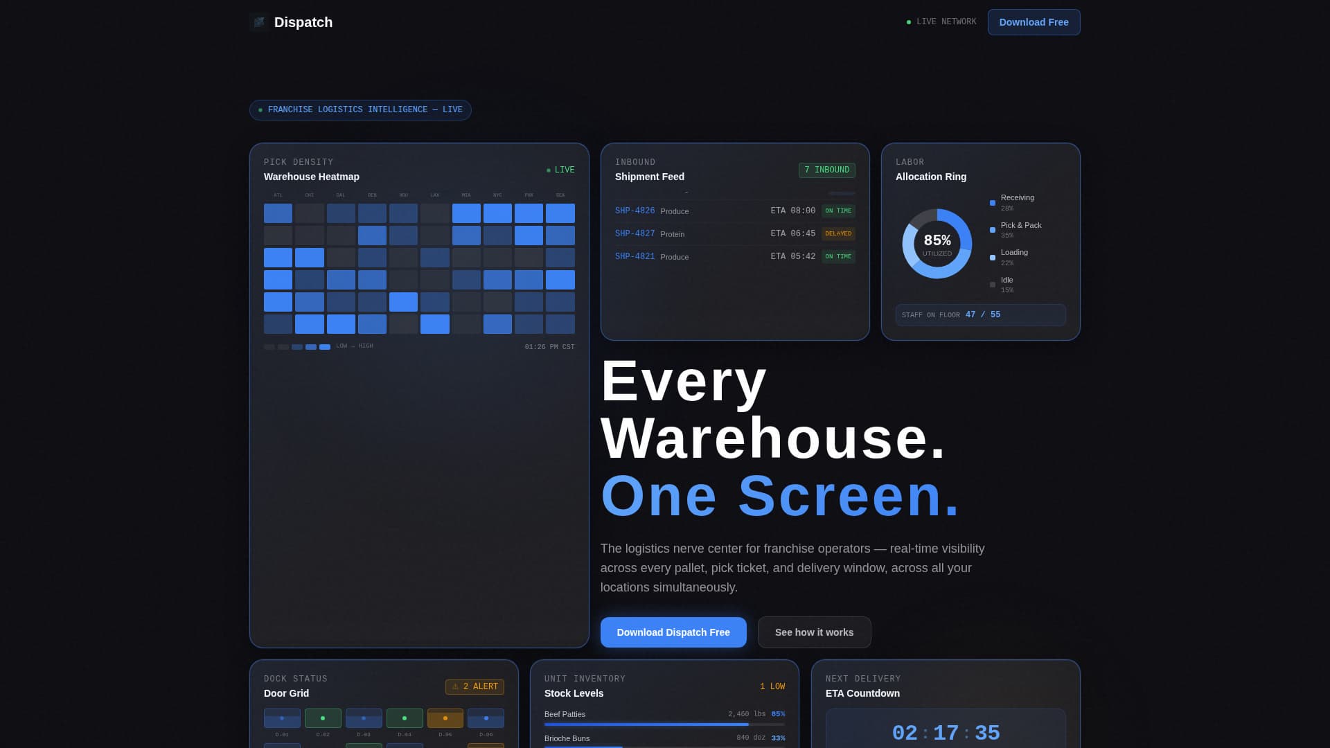 Franchise - High-Converting Warehouse Landing Page Template