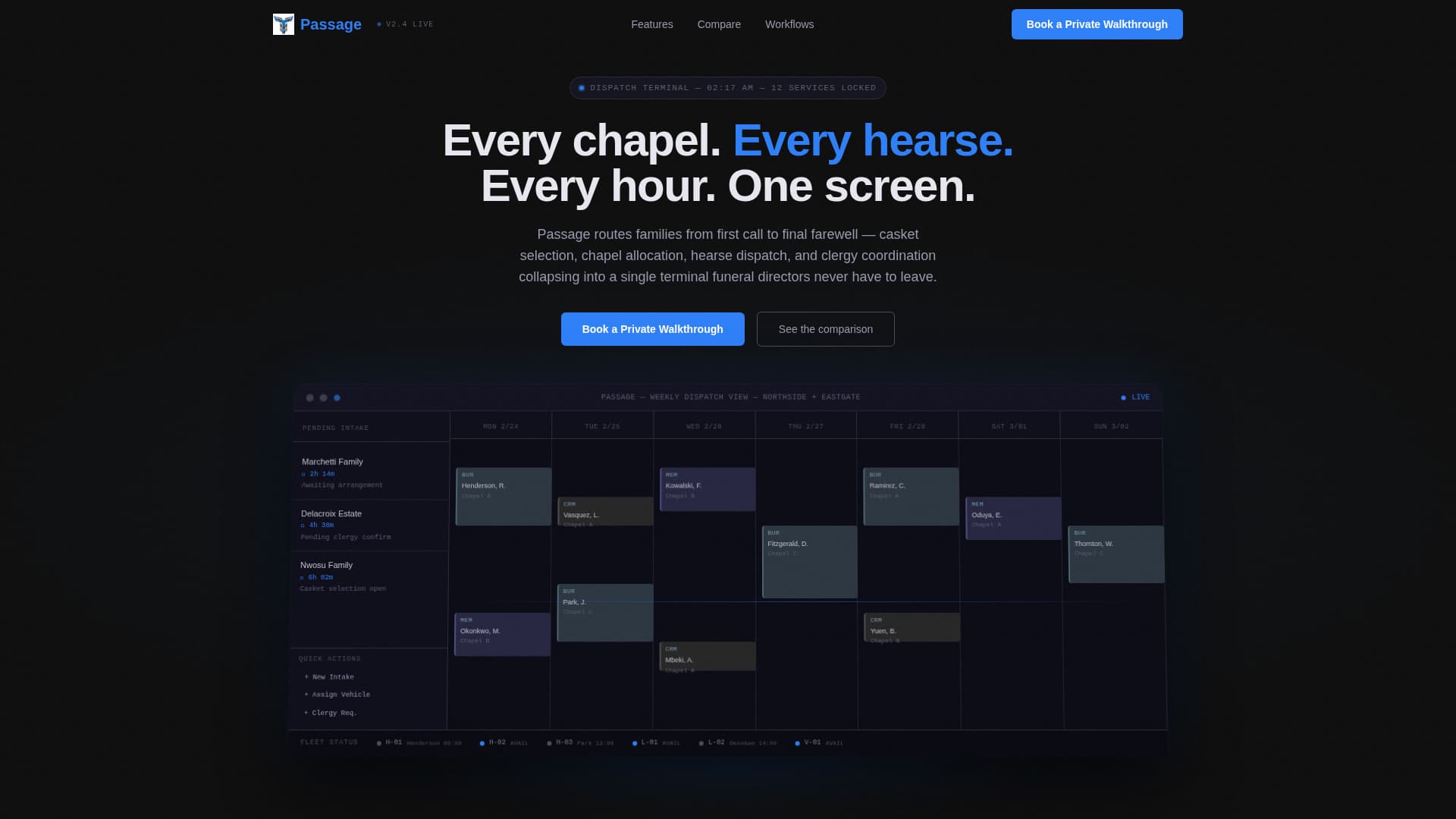 Passage - Precision Funeral Landing Page Template