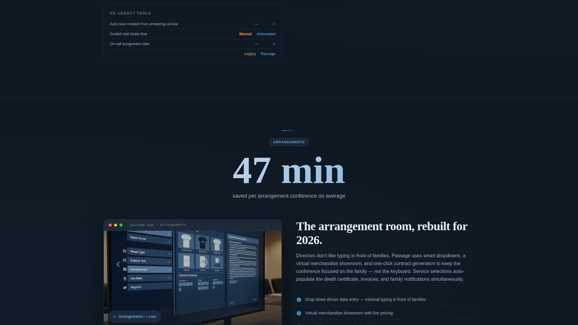Passage - Streamlined Funeralcrm Landing Page Template