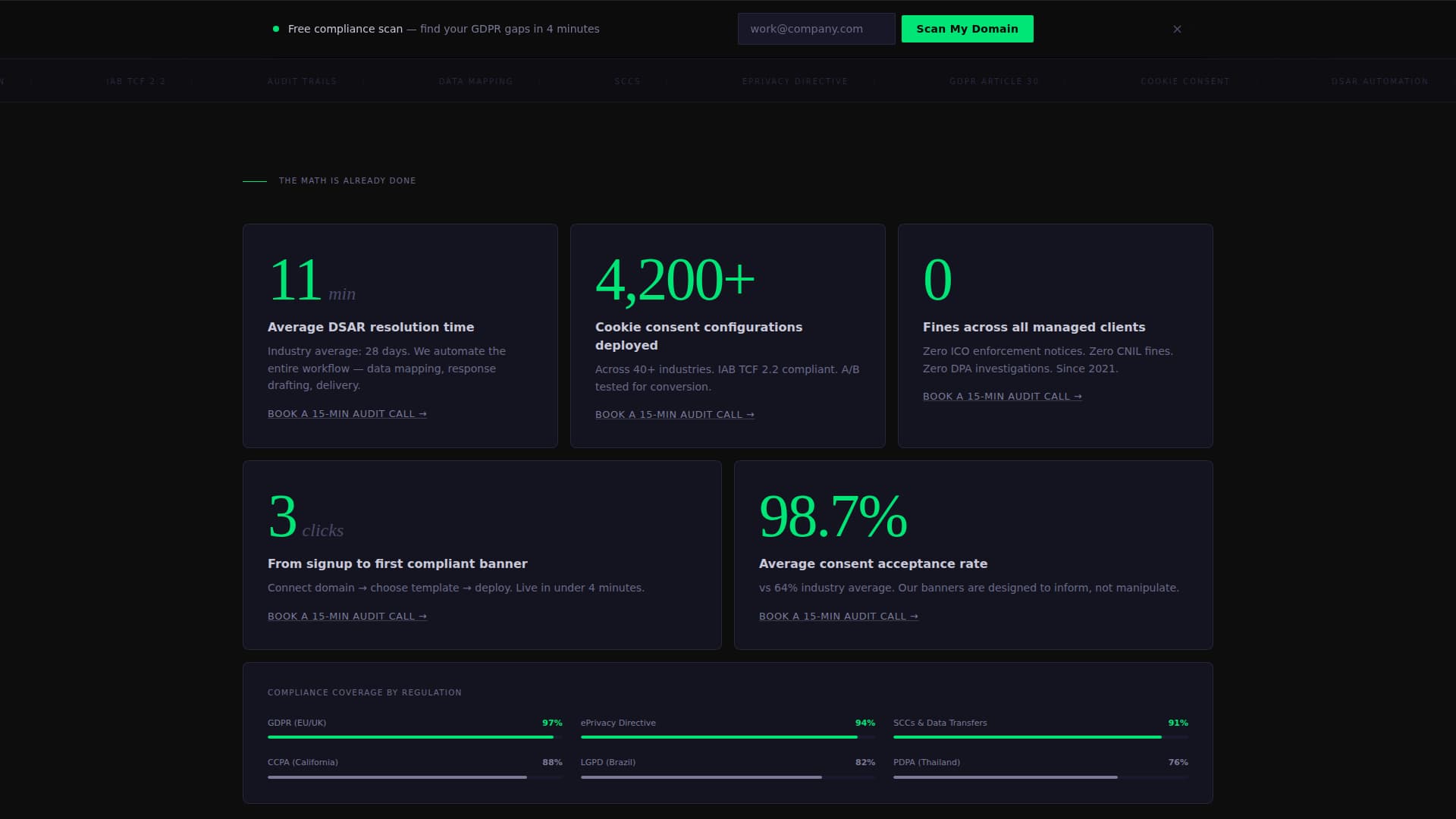 Comply - Streamlined GDPR Landing Page Template