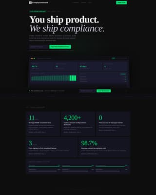 Comply - Streamlined GDPR Landing Page Template