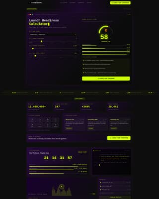 Indie Game Launch Readiness Calculator Website Template
