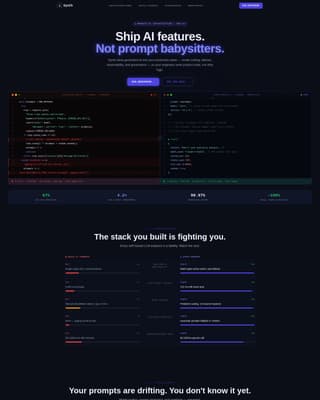 Synth - Powerful AI Managed Landing Page Template