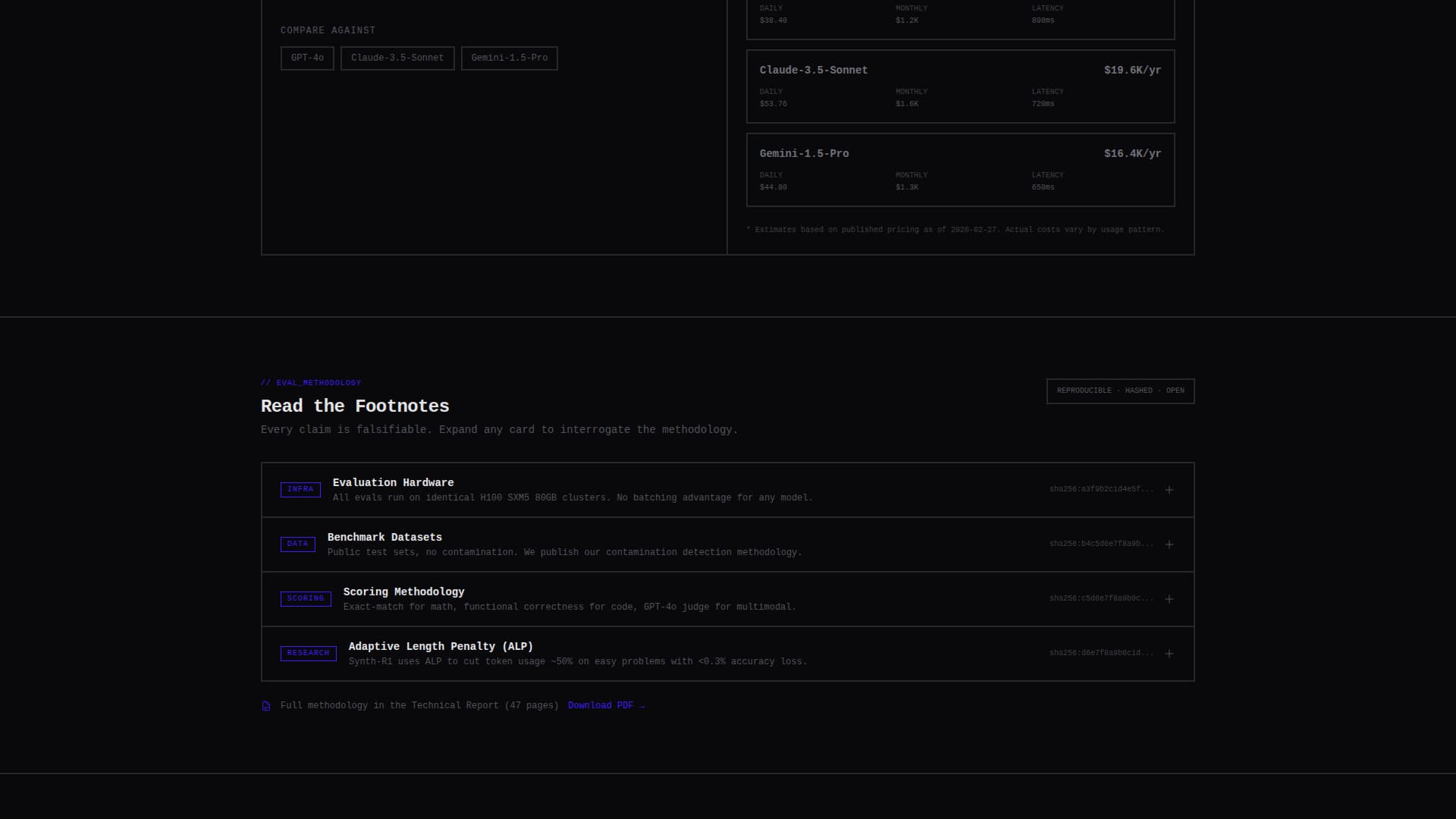 Synth - Brutalist AI Research Landing Page Template