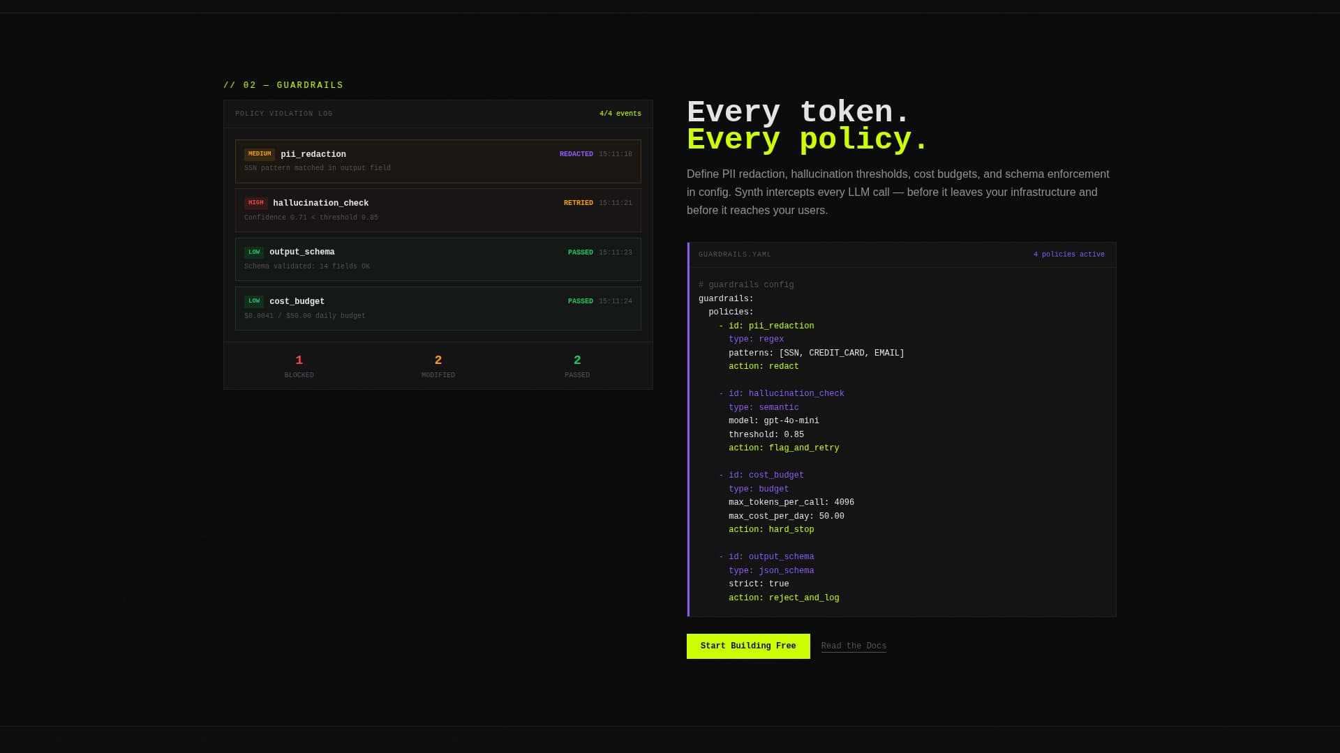 Synth - Powerful AI Agent Landing Page Template