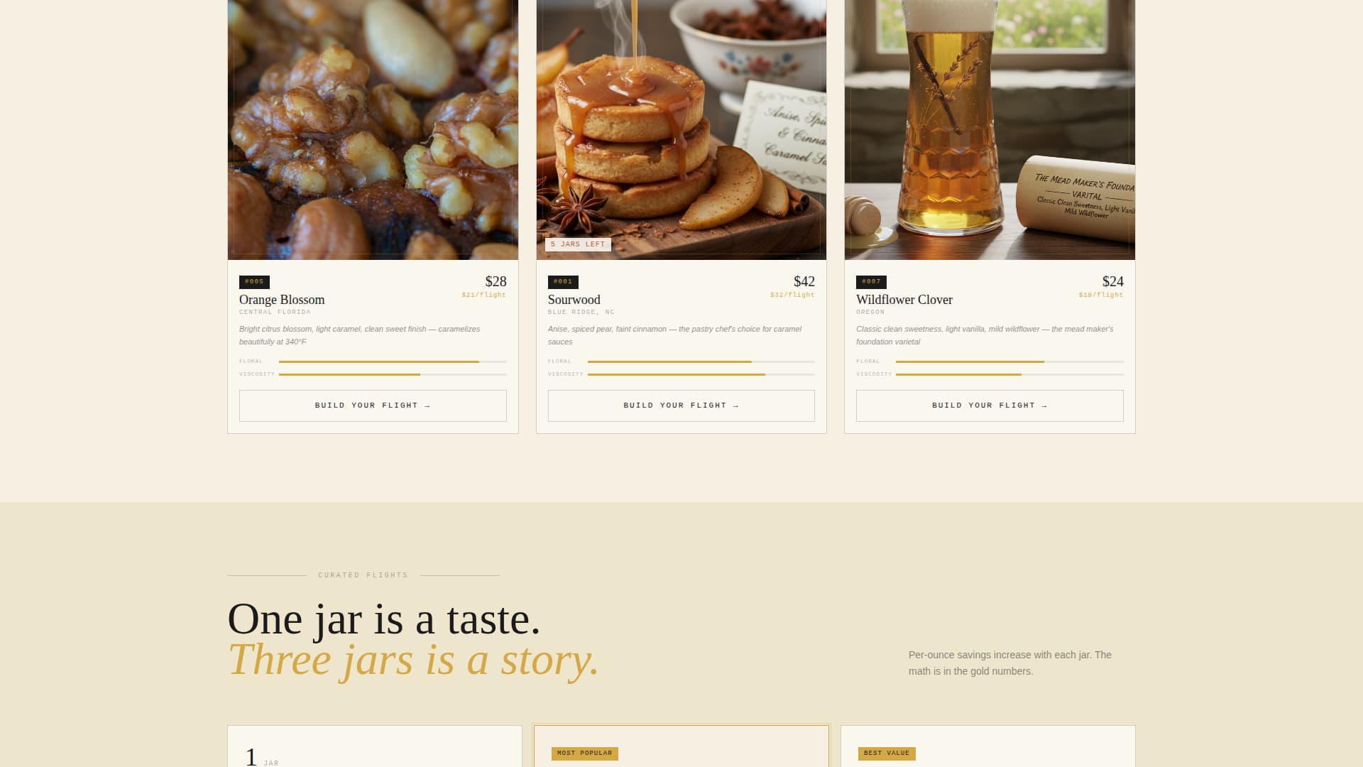 Comb - Artisan Honey Landing Page Template