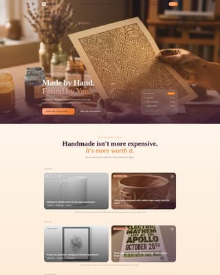 Bazaar - Handcrafted Artisan Landing Page Template