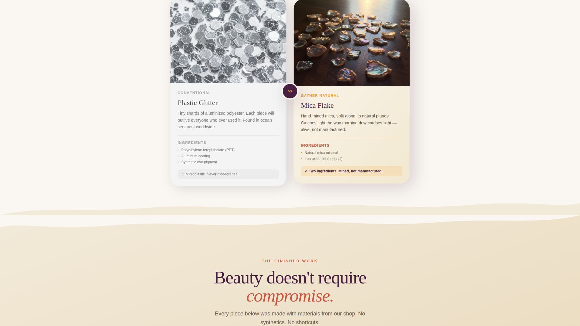 Gather - Earthy Crafts Landing Page Template