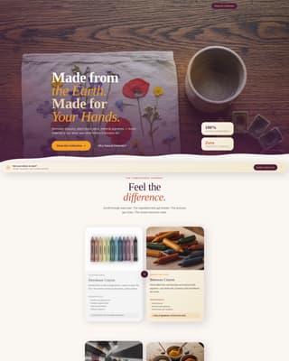 Gather - Earthy Crafts Landing Page Template